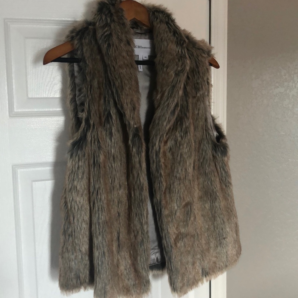 Faux fur vest